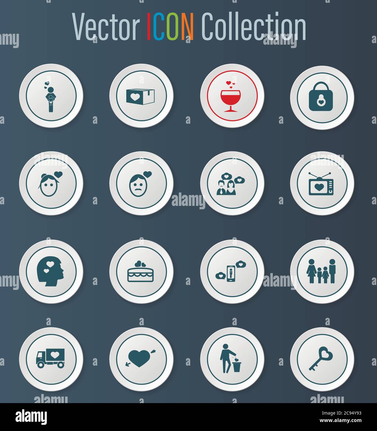 Valentine day icons set Stock Vector Image & Art - Alamy