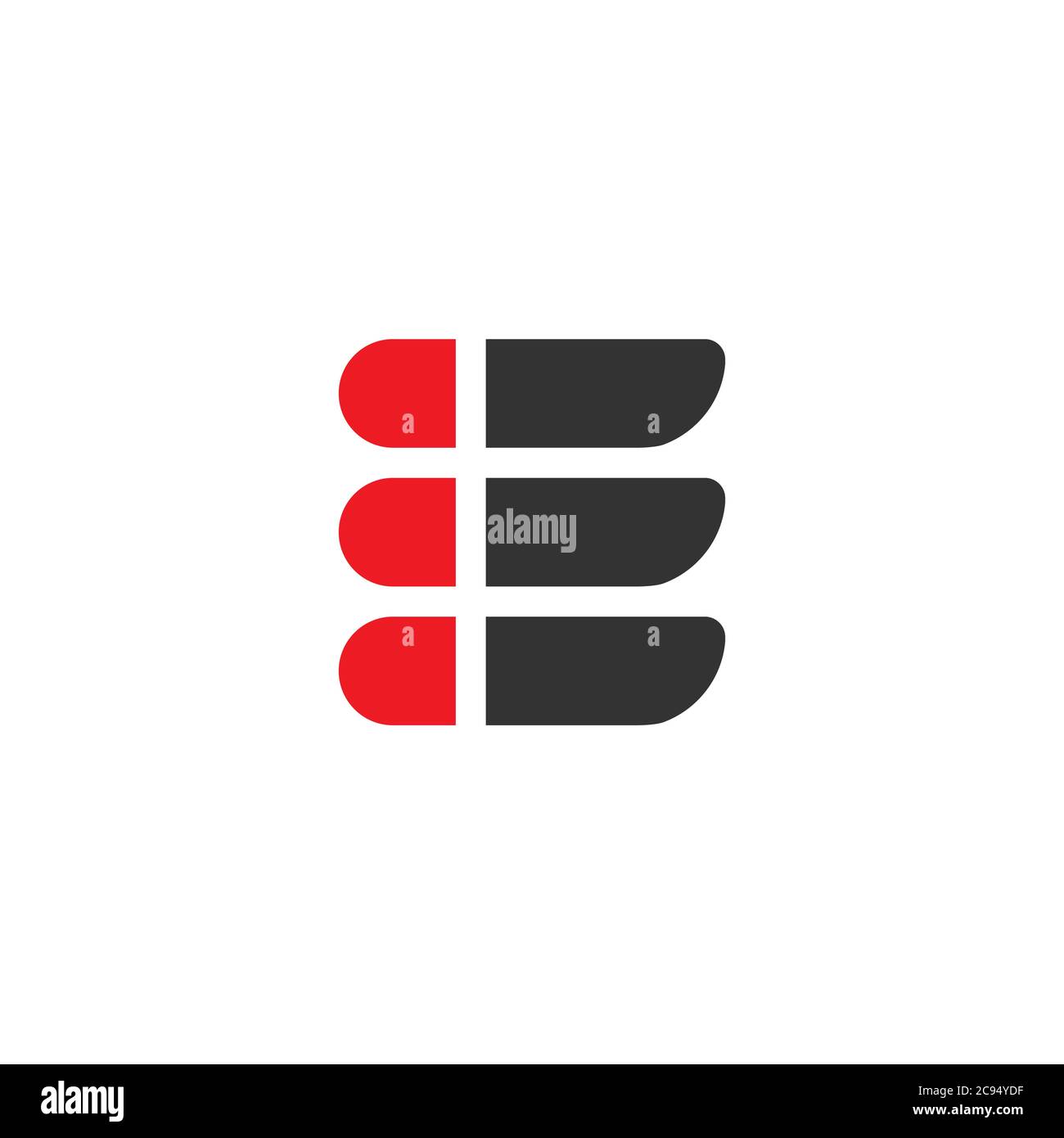 abstract letter e list design logo vector Stock Vector