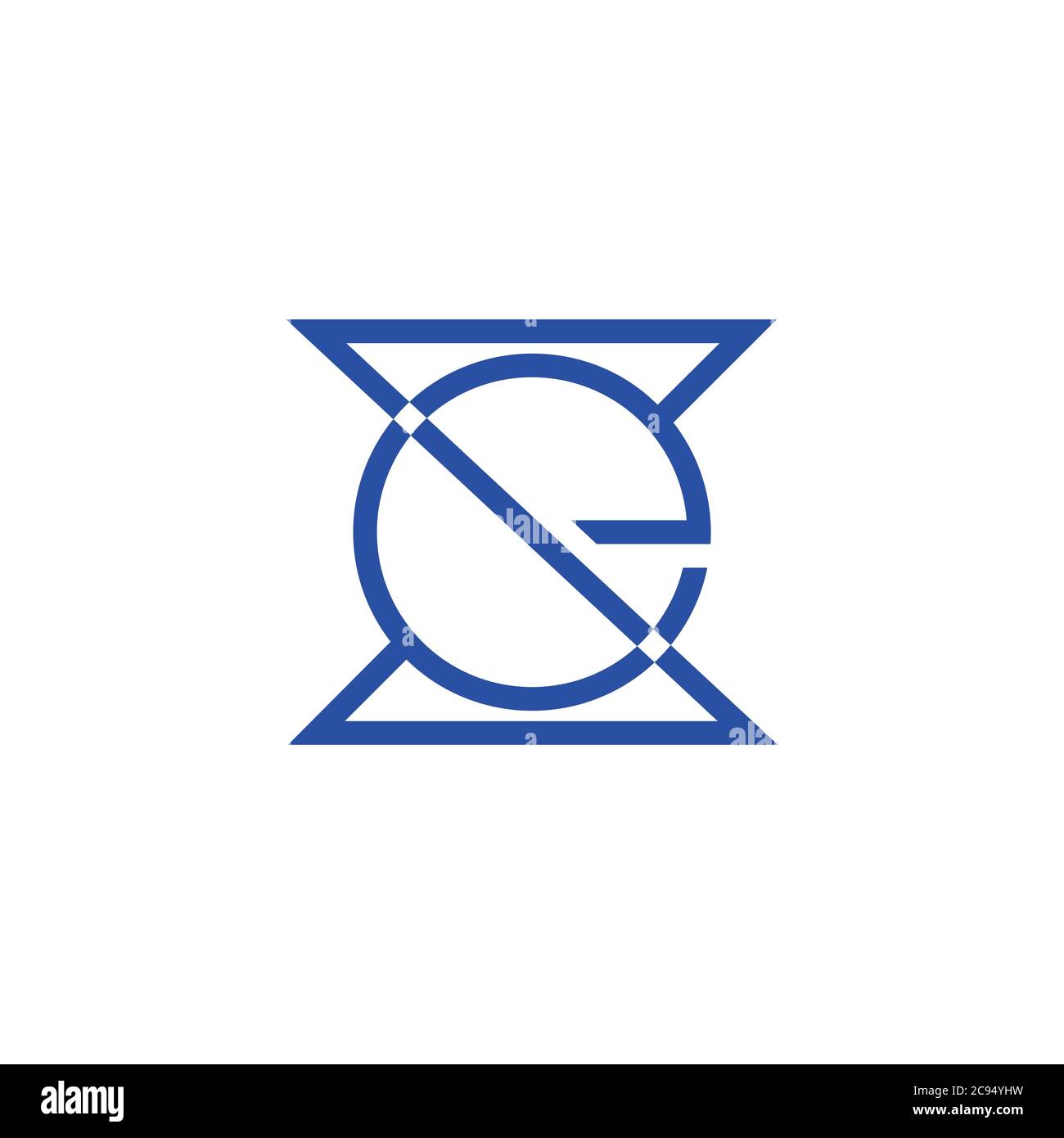 letter se simple linked geometric linear logo vector Stock Vector