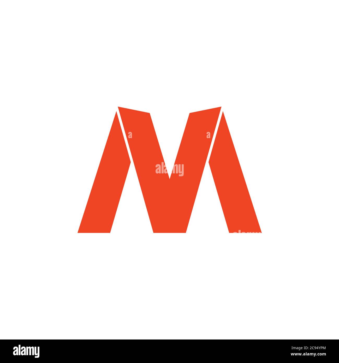 letters mv simple geometric logo vector Stock Vector