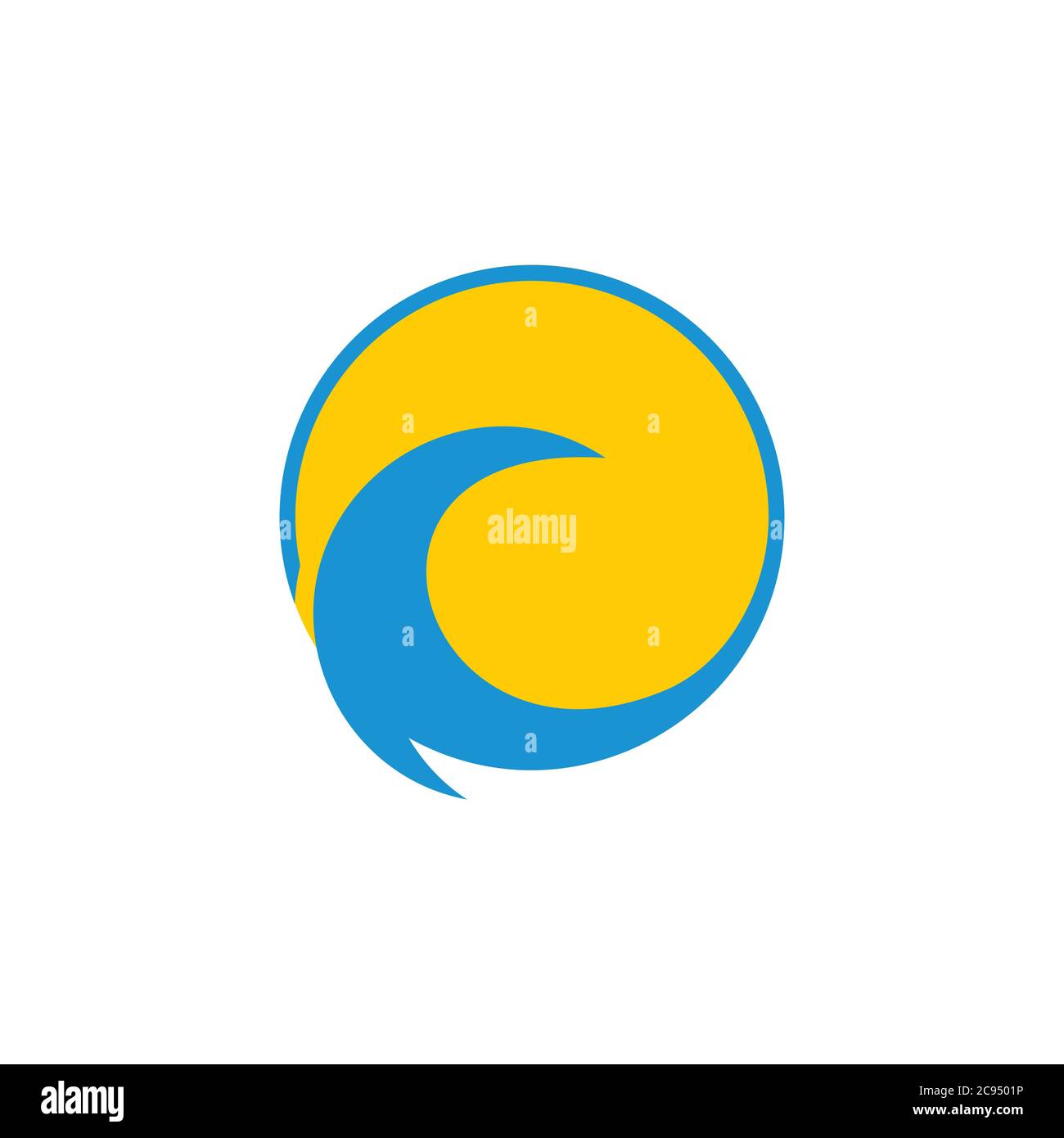 circle geometric sun waves circle logo vector Stock Vector