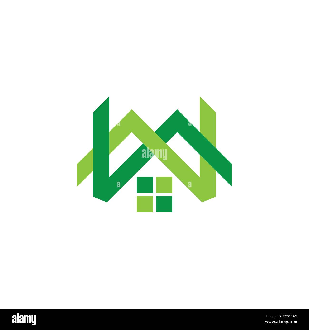 green mountain letter mw home logo vector Stock Vector Image & Art - Alamy