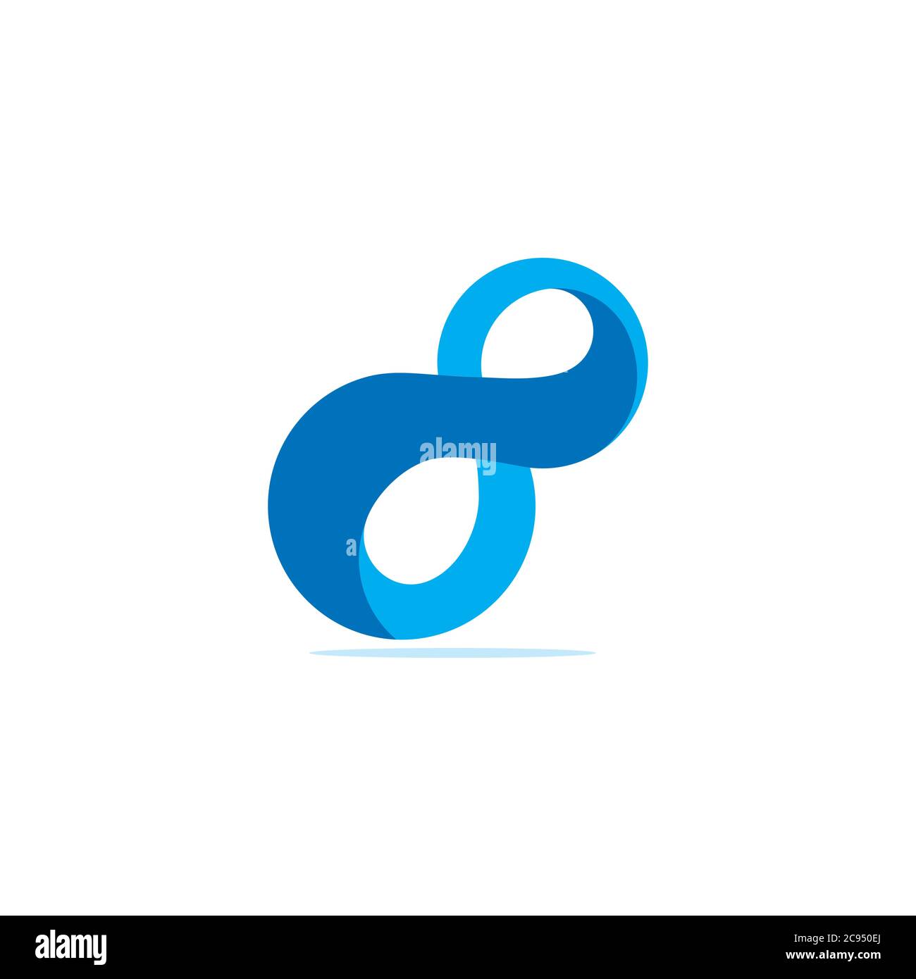 3d curves infinity design logo vector Stock Vector