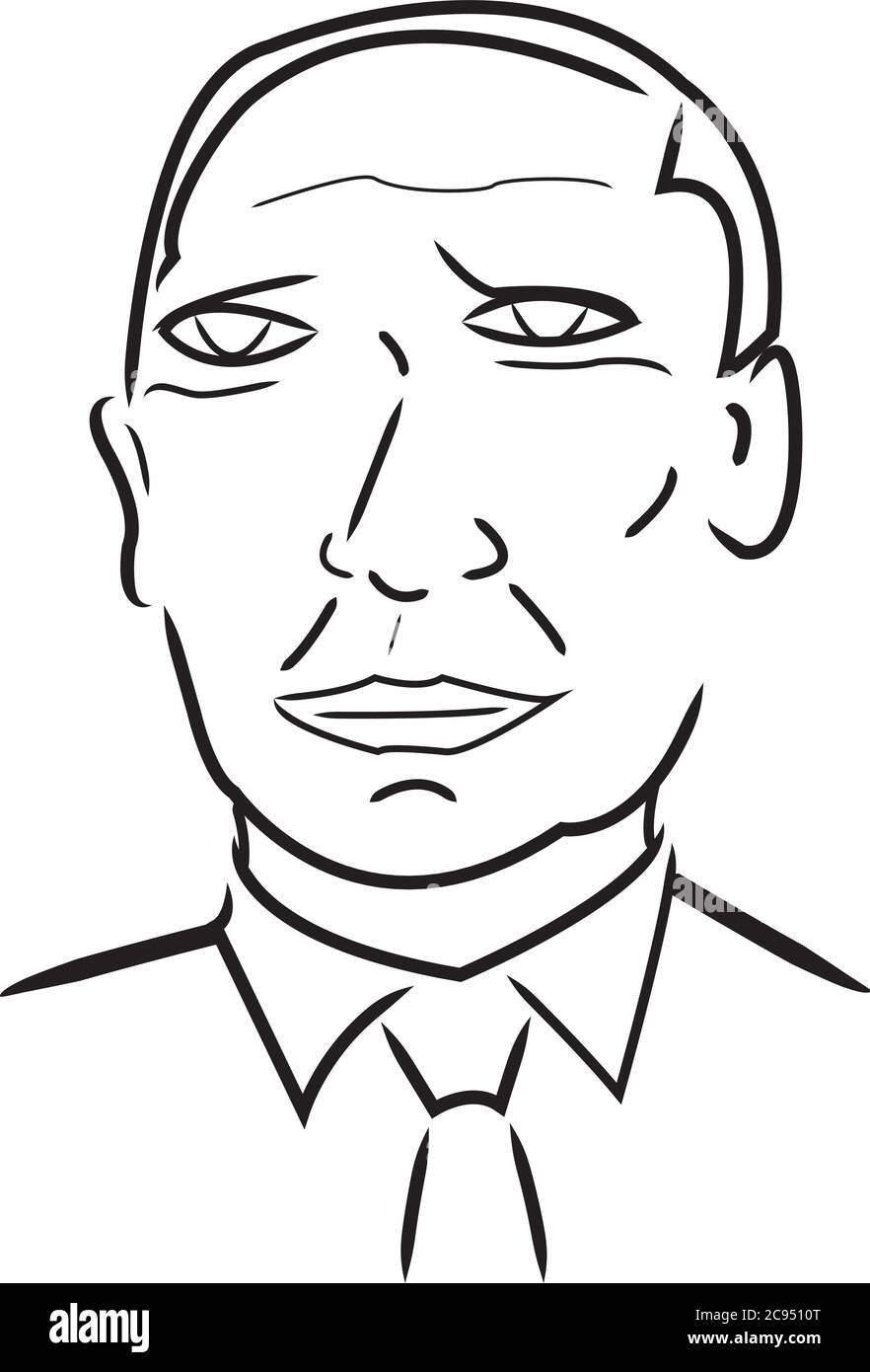 Vladimir Putin caricature or Vladimir cartoon, Russian president Stock Vector