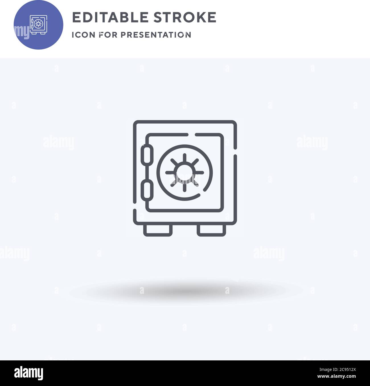 Safe Box icon vector, filled flat sign, solid pictogram isolated on ...