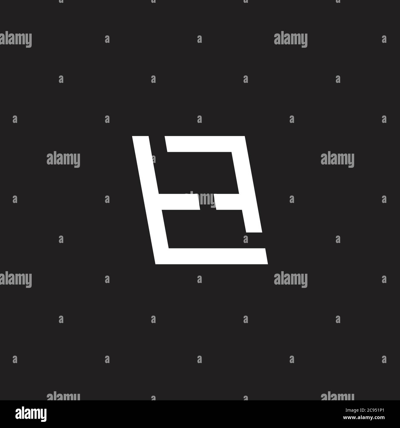 abstract letter tf simple geometric line clear flat logo vector Stock Vector