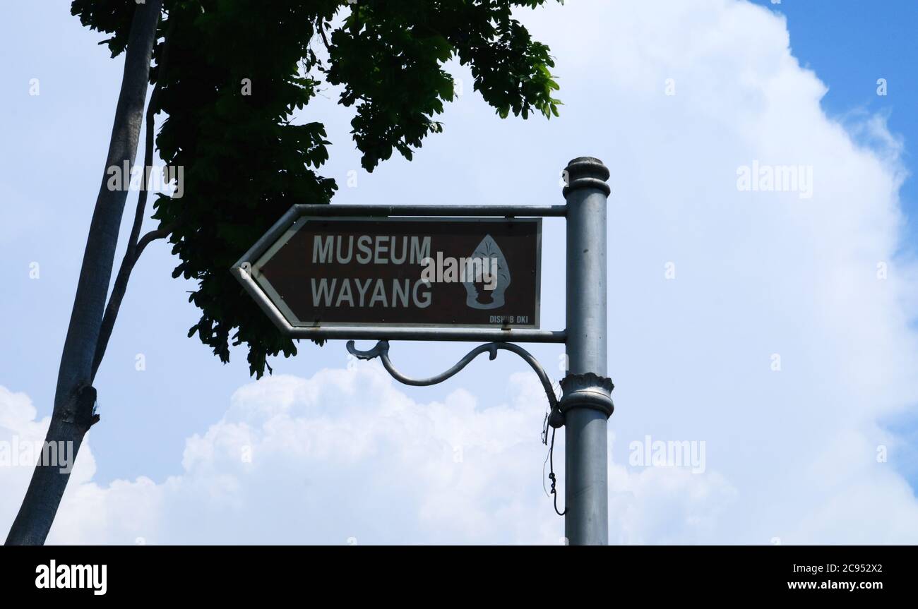 Jakarta Indonesia February 21 2019 Direction Of Museum Wayang The Muppet Museum Of Indonesia In Old Town Stock Photo Alamy