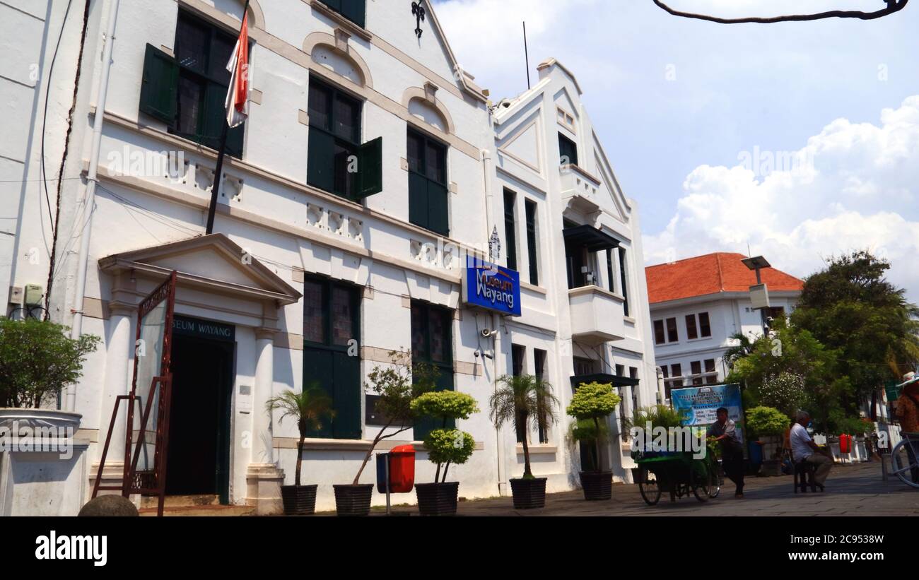 Jakarta, Indonesia - February 21, 2019: Museum Wayang (The Puppet Museum of Indonesia) at Kota Tua (Old City). Stock Photo