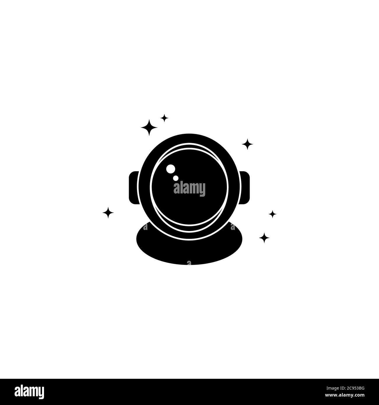 Astronaut helmet space icon. Vector on isolated white background. EPS 10 Stock Vector