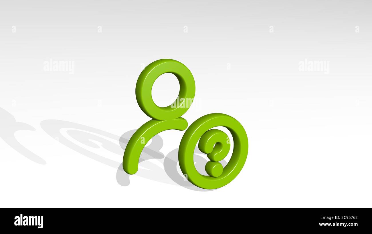 SINGLE NEUTRAL ACTIONS QUESTION made by 3D illustration of a shiny ...