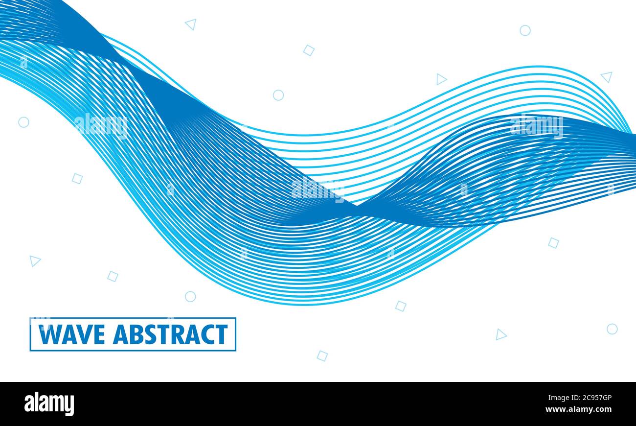 wave abstract with lettering in white background vector illustration ...