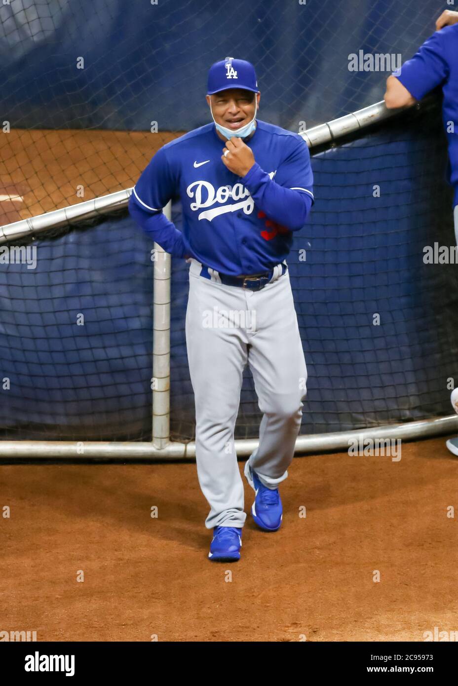 Houston, Texas, USA. 28th July, 2020. Los Angeles Dodgers manager