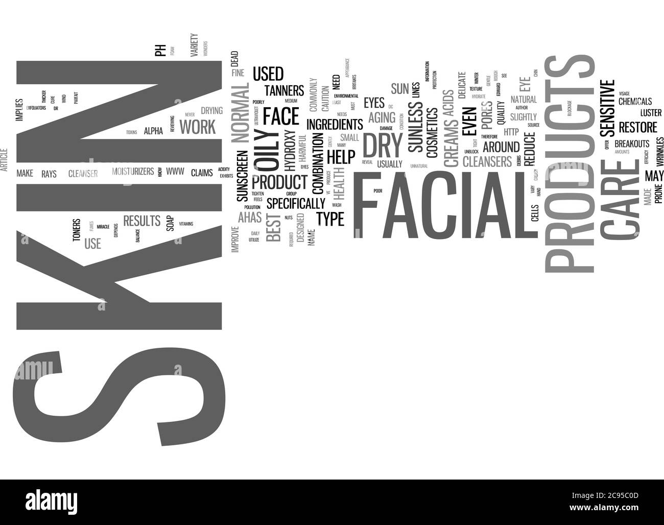 Skin Care Word Cloud Concept High Resolution Stock Photography and