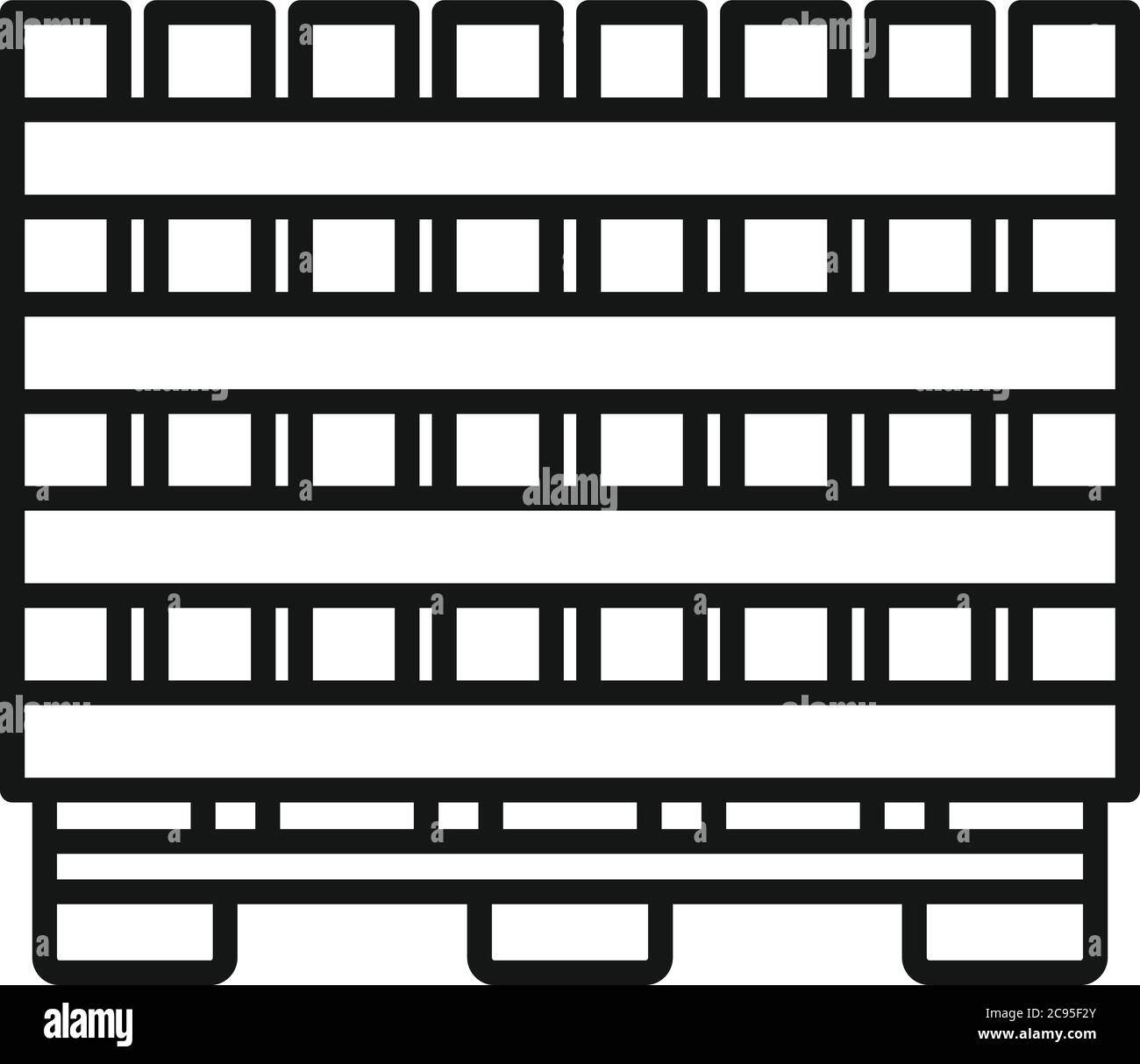 Wood pallet icon. Outline wood pallet vector icon for web design ...
