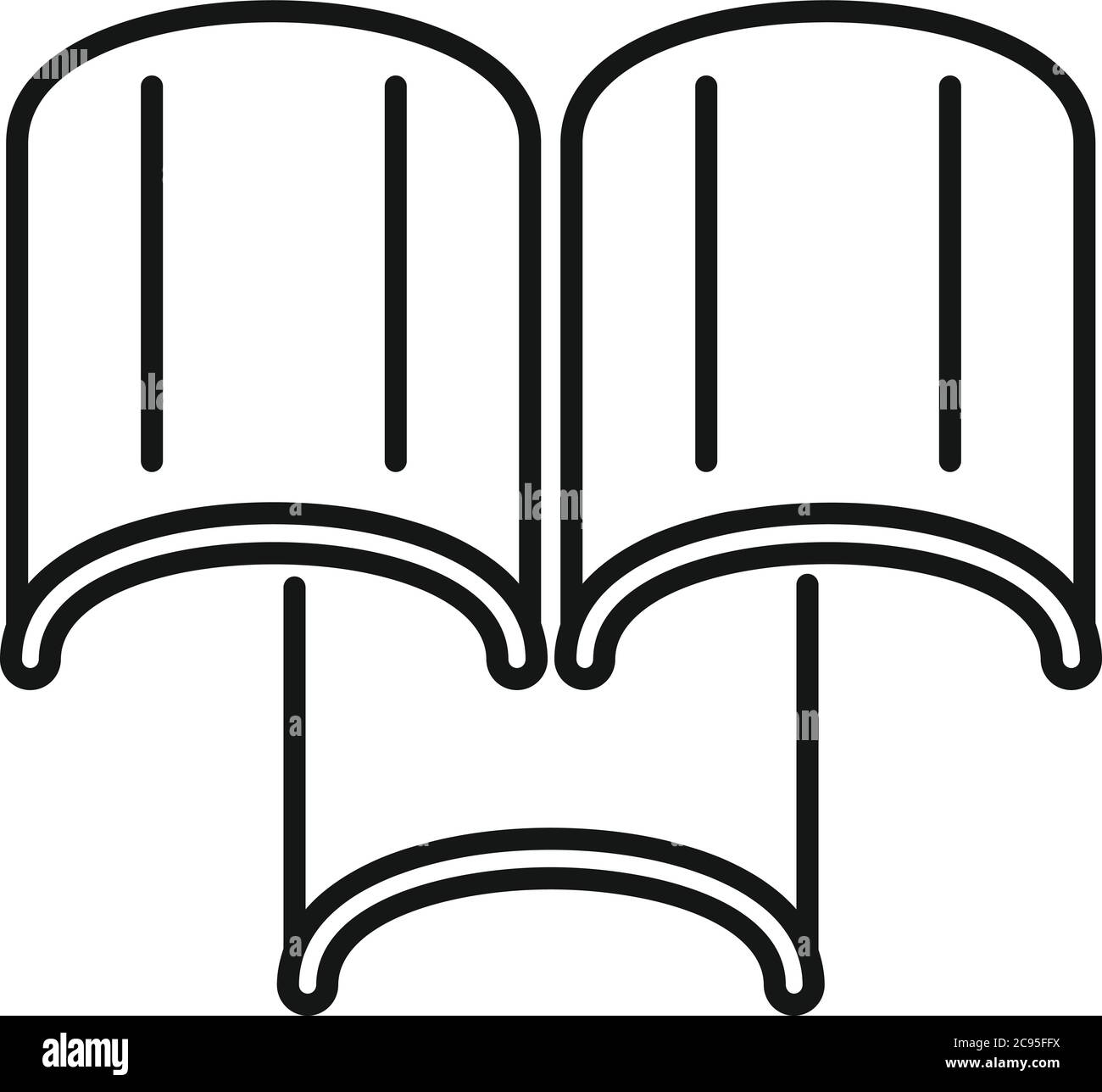 Roof tiles icon. Outline roof tiles vector icon for web design isolated ...