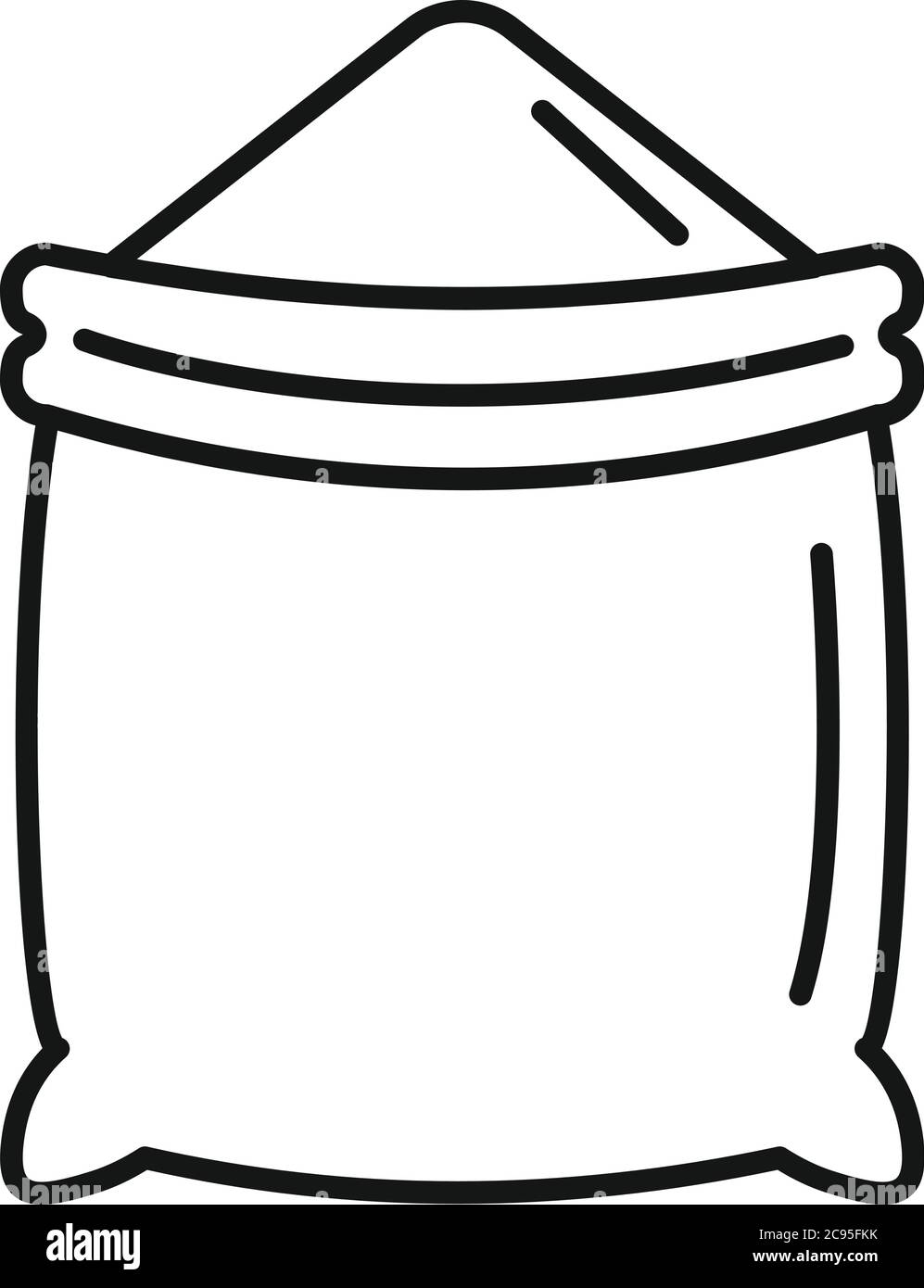 Construction powder sack icon. Outline construction powder sack vector