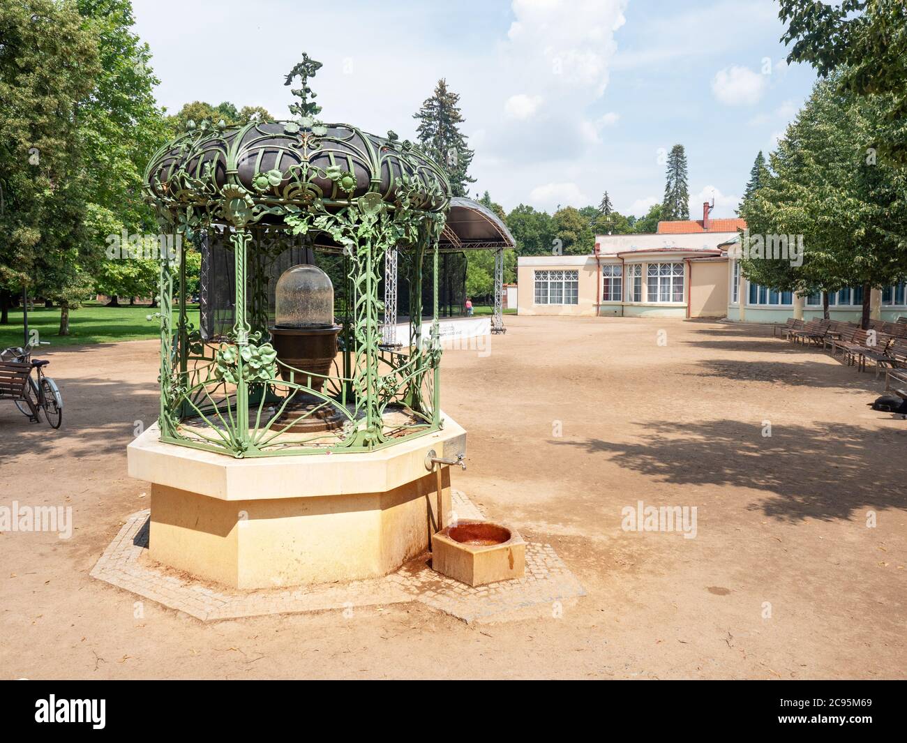 July 20th 2020, Podebrady, Czechia. Eliscin spring at Spa colonnade ...