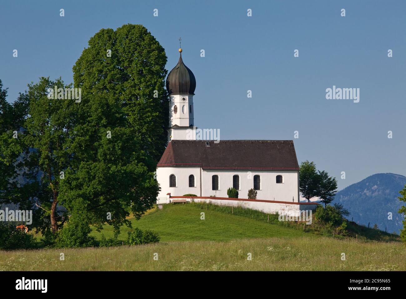 geography / travel, Germany, Bavaria, Bad Heilbrunn, church of the infestation of the Virgin Mary in O, Additional-Rights-Clearance-Info-Not-Available Stock Photo