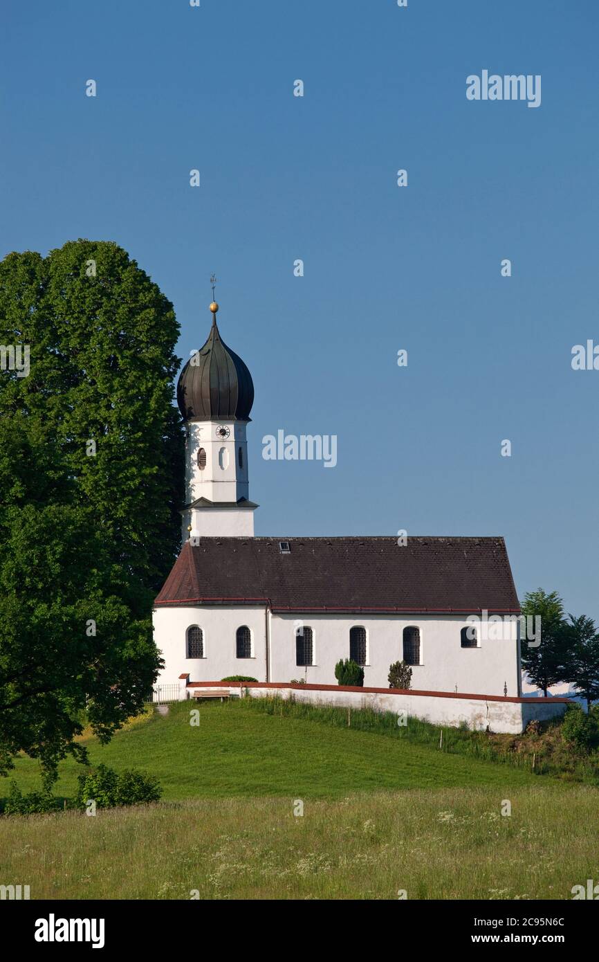 geography / travel, Germany, Bavaria, Bad Heilbrunn, church of the Visitation of the Virgin Mary in Ob, Additional-Rights-Clearance-Info-Not-Available Stock Photo