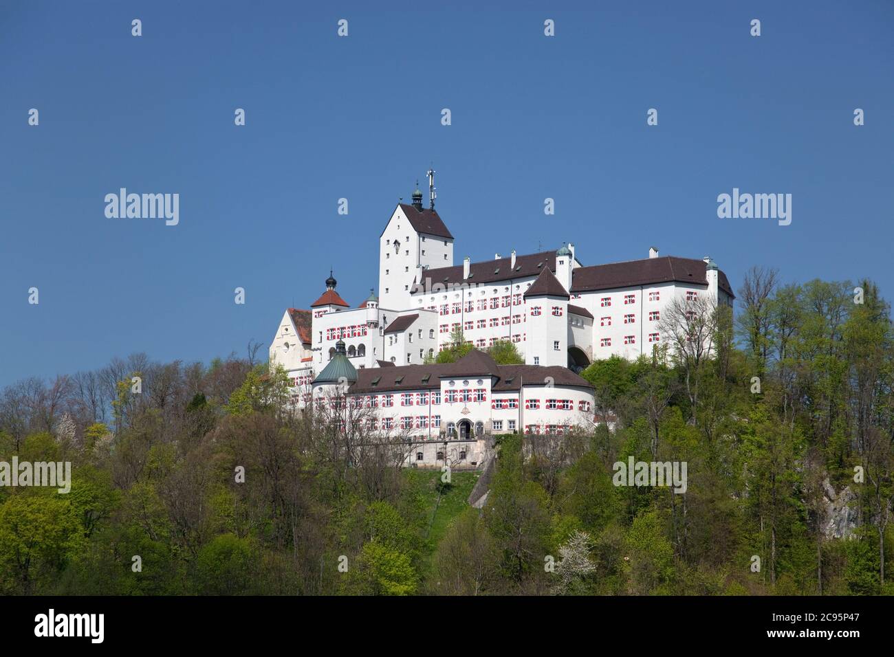 geography / travel, Germany, Bavaria, Aschau in the Chiemgau, Hohenaschau Castle, Additional-Rights-Clearance-Info-Not-Available Stock Photo