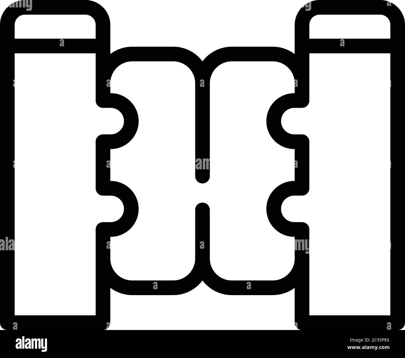 Train turnstile icon, outline style Stock Vector