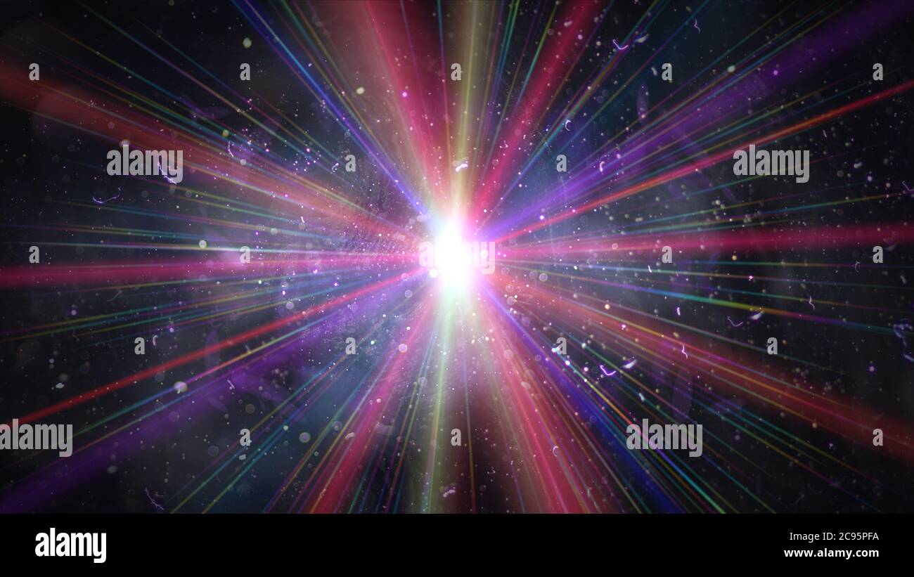 light effect abstract star burst flash laser beam illustration Stock