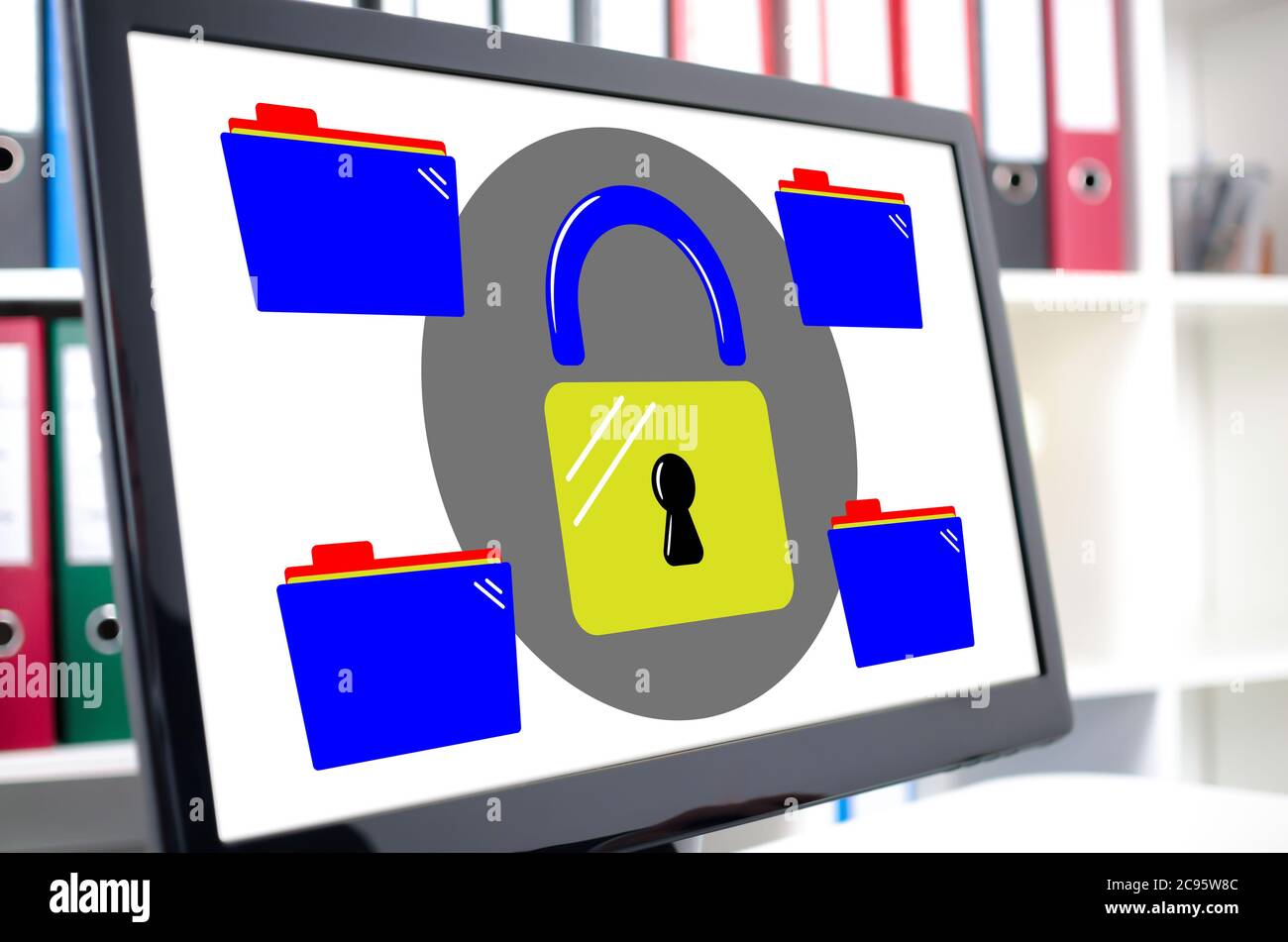 Data protection concept shown on a computer screen Stock Photo - Alamy