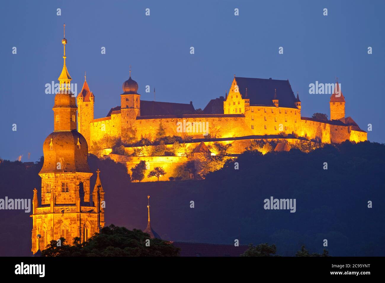 geography / travel, Germany, Bavaria, Coburg, fortress, St. Moritz, Additional-Rights-Clearance-Info-Not-Available Stock Photo
