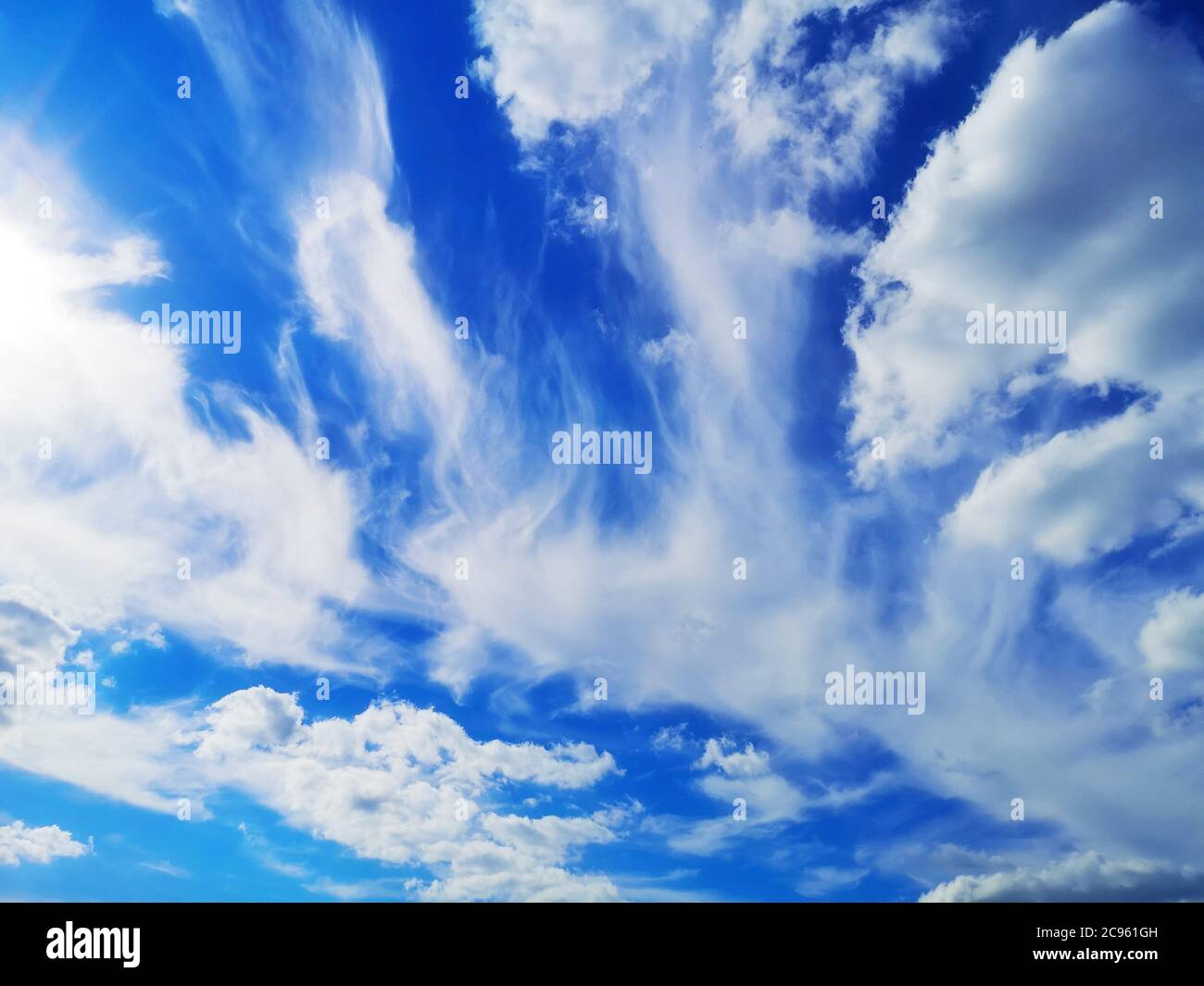Beautiful blue sky and clouds natural background Stock Photo - Alamy