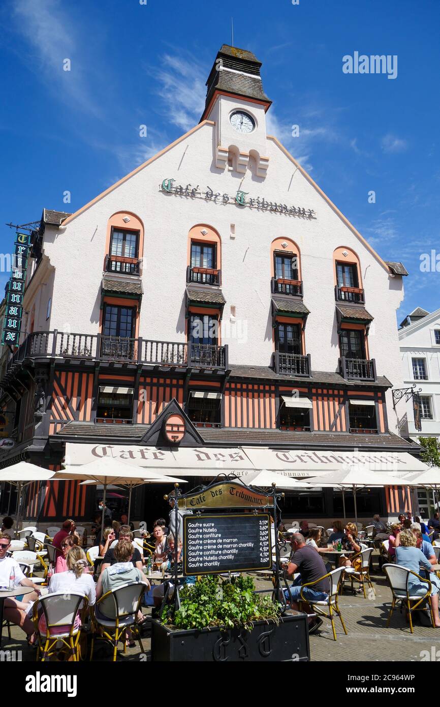 Café des Tribunaux, Place du Puits Salé, Dieppe, Seine-Maritime, Normandy, France Stock Photo