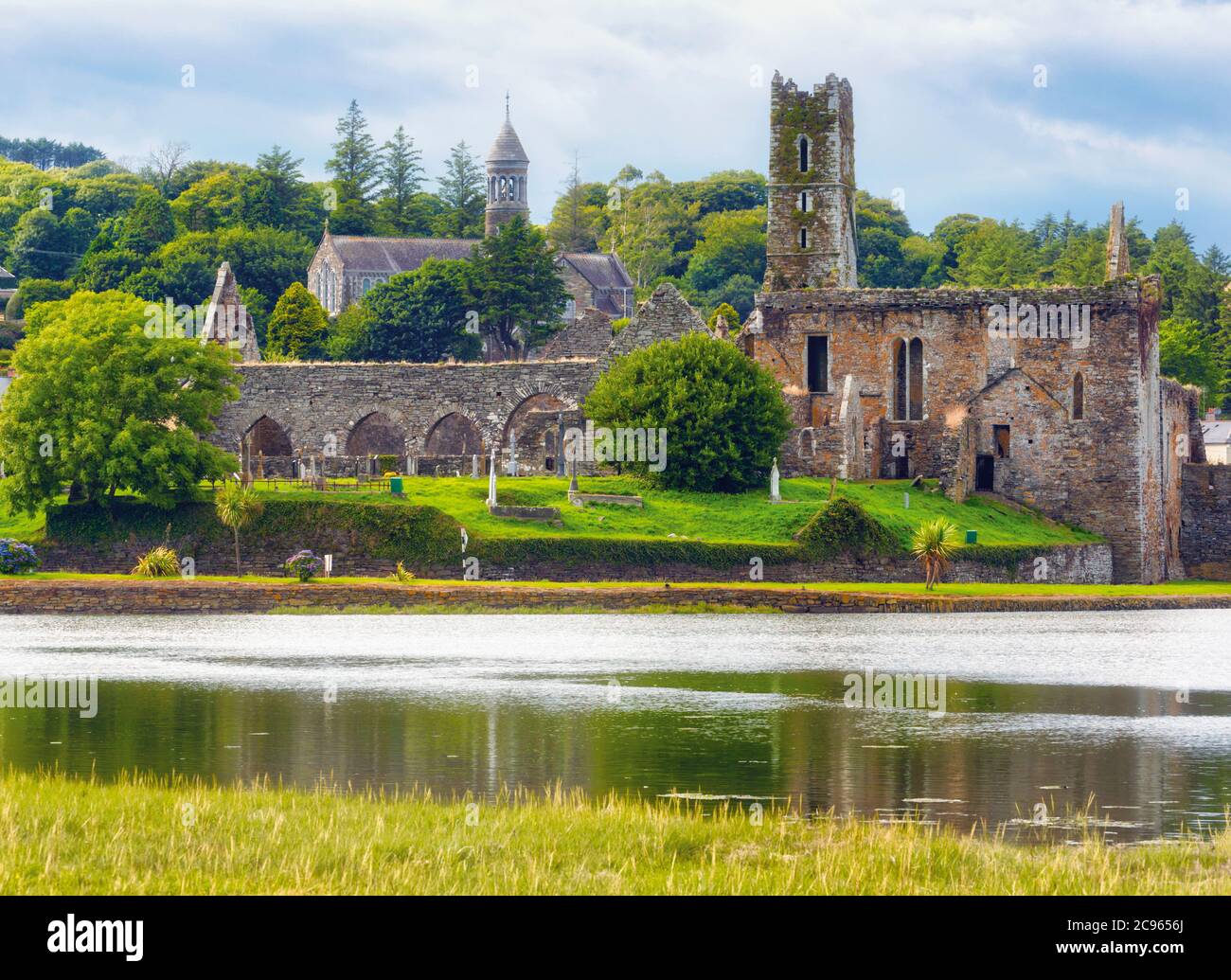 Timoleaque, West Cork, County Cork, Republic of Ireland. Eire.  Timoleaque Abbey founded by the Franciscan order in 1240 A.D.  Church of the Nativity Stock Photo