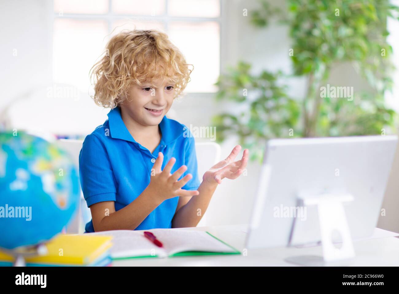 Do homework or play games. Watching video lessons. Online school. Online  schooling. Distant education. Pupil study digital technology. Educative  content. Schoolgirl surfing internet. Online course Stock Photo - Alamy