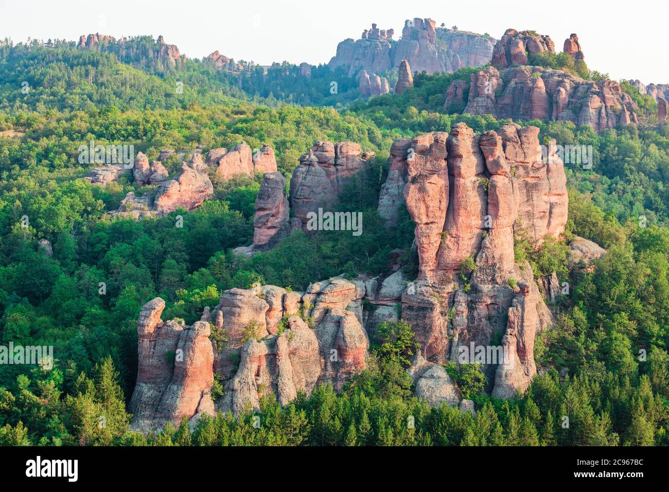 The Belogradchik Rocks - natural landmark in the area of Belogradchik, Balkan Mountains, northwest Bulgaria Stock Photo