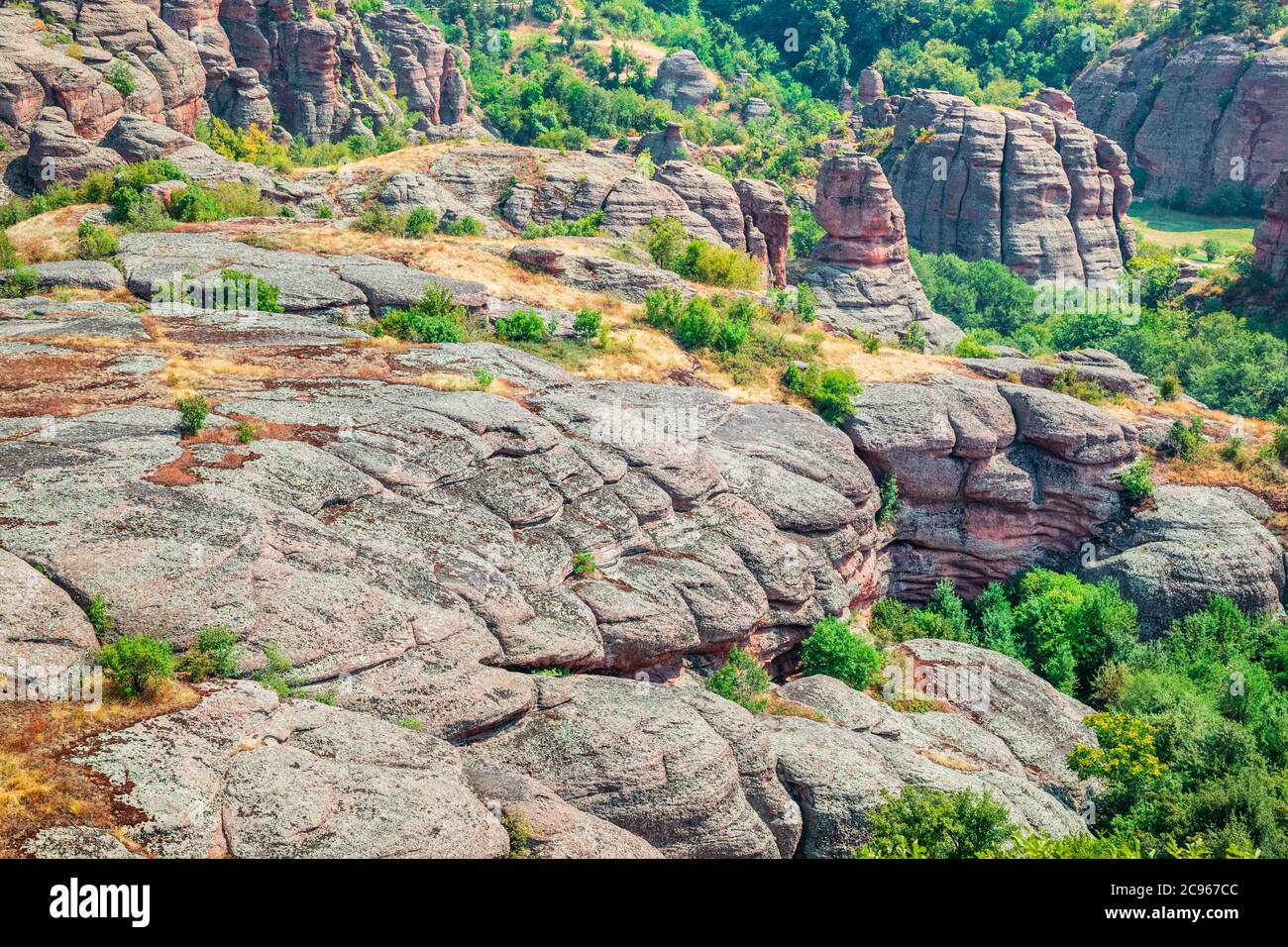 The Belogradchik Rocks - natural landmark in the area of Belogradchik, Balkan Mountains, northwest Bulgaria Stock Photo