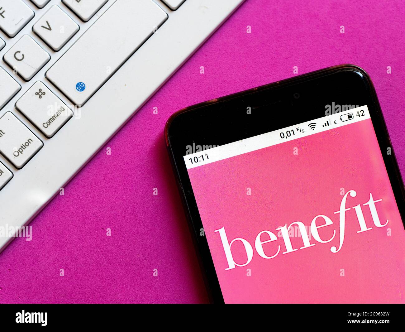 August 5, 2020, Brazil. in this Photo Illustration the Benefit Cosmetics  Logo Seen Displayed on a Smartphone Editorial Image - Image of benefit,  industry: 192743135