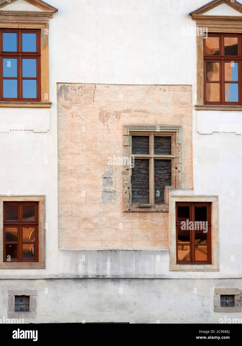 Alba Iulia, Romania - September 22, 2019: The roman-catholic episcopacy palace in Alba Iulia, Romania. Architectural detail. Stock Photo