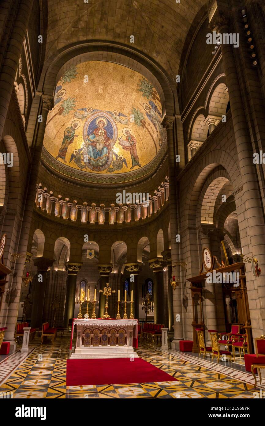 Inside the Cathedral of Monaco, Monaco, Cote d'Azur, Europe Stock Photo