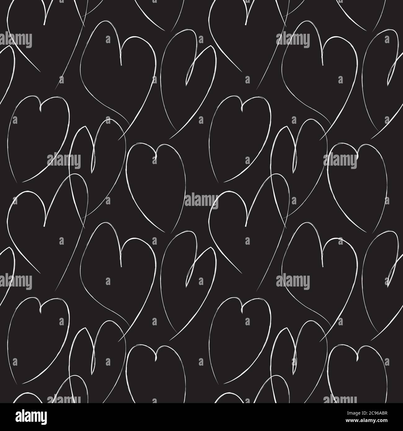 Heart shaped brush stroke seamless pattern background for fashion ...