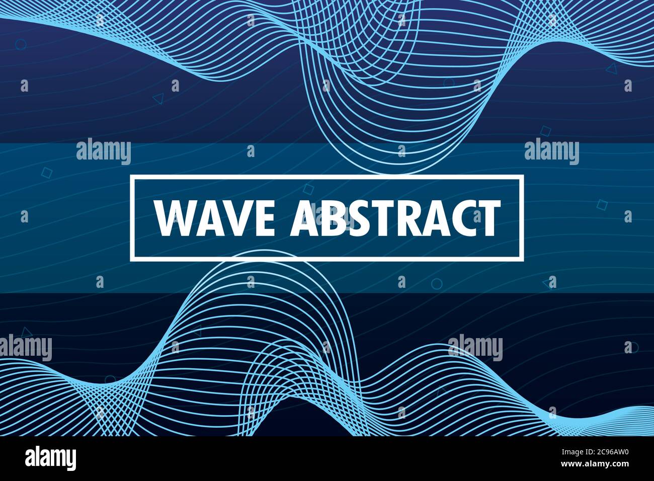 wave abstract with lettering in blue background vector illustration ...