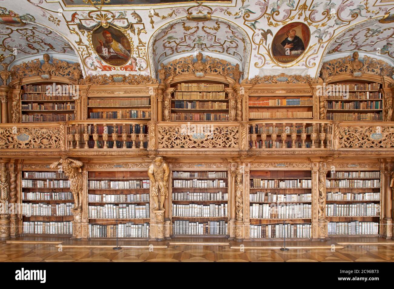 geography / travel, Germany, Bavaria, Waldsassen, monastery library Waldsassen, Upper Palatinate, Additional-Rights-Clearance-Info-Not-Available Stock Photo