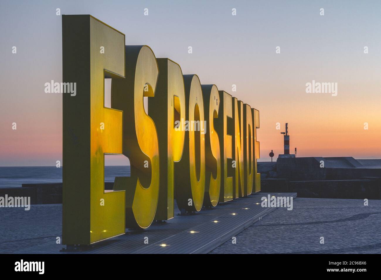 Esposende Portugal Jul 02 2020 Letters Of The City Of Esposende Near The Lighthouse Stock Photo Alamy