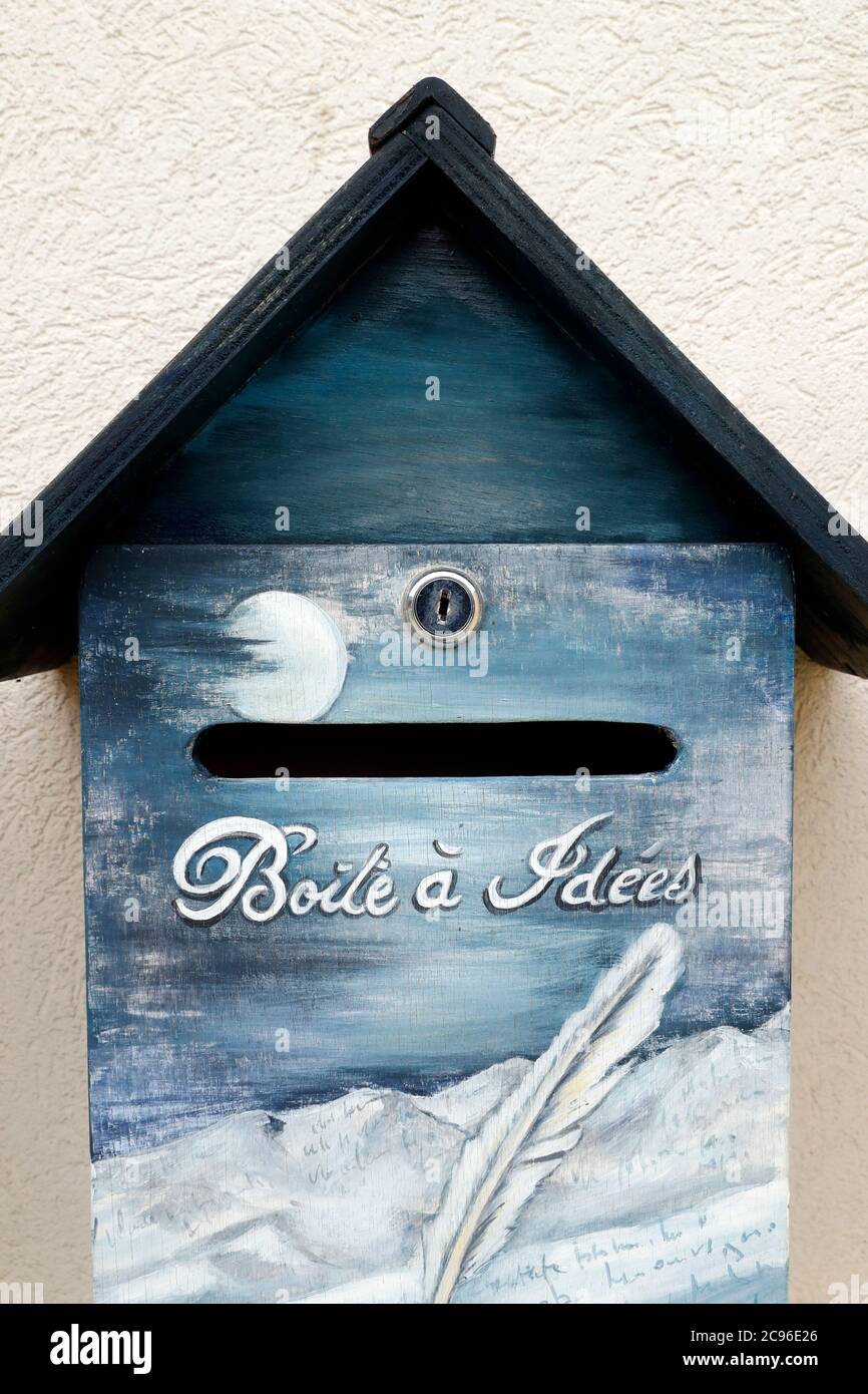 Suggestion box in a village.   France. Stock Photo