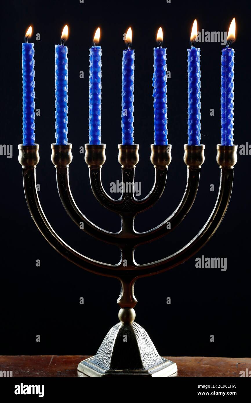 The menorah or seven-lamp Hebrew lampstand, symbol of Judaism since ancient  times. France Stock Photo - Alamy