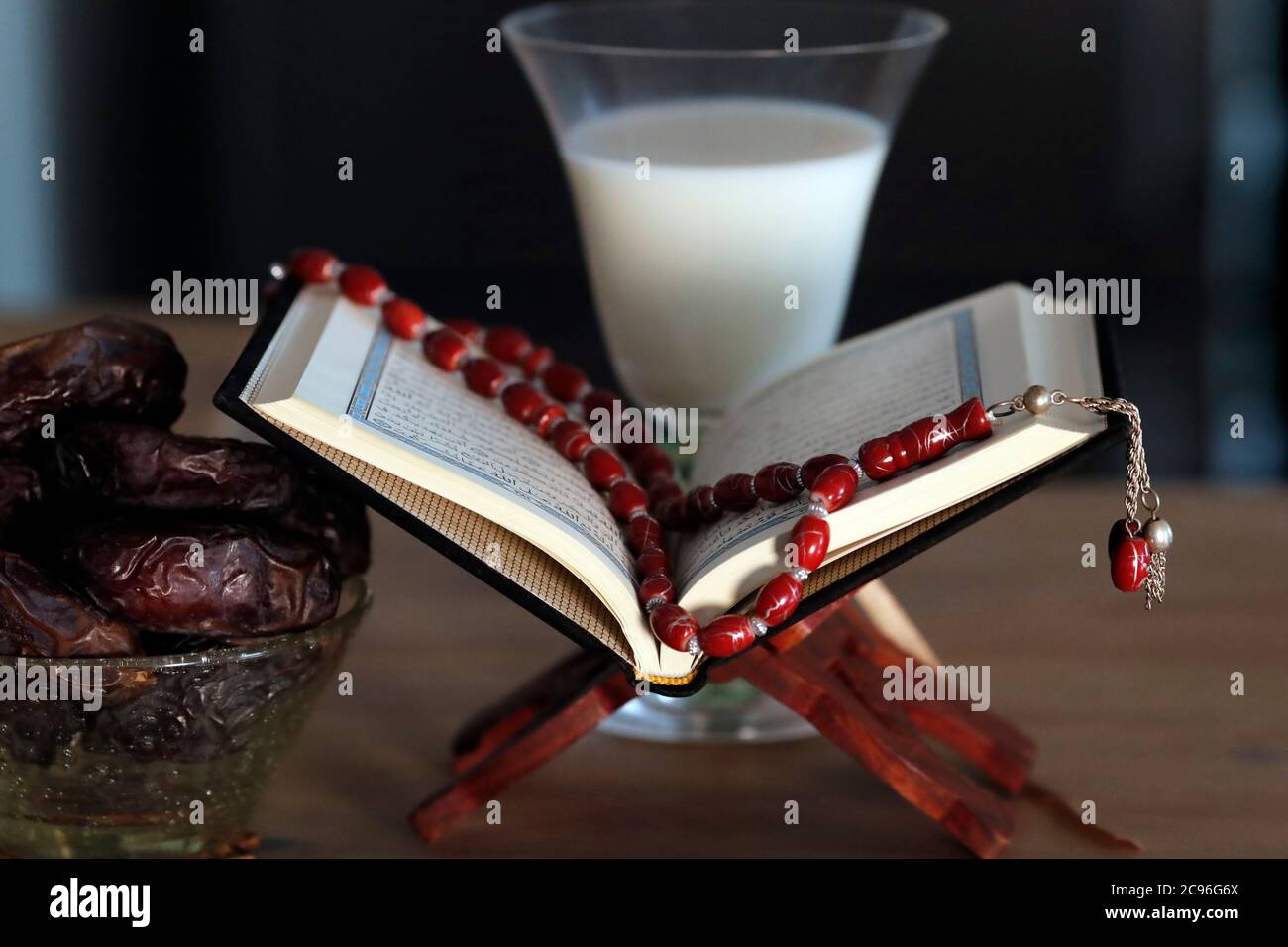 Traditional meal for iftar in time of Ramadan after the fast has been broken.  France. Stock Photo