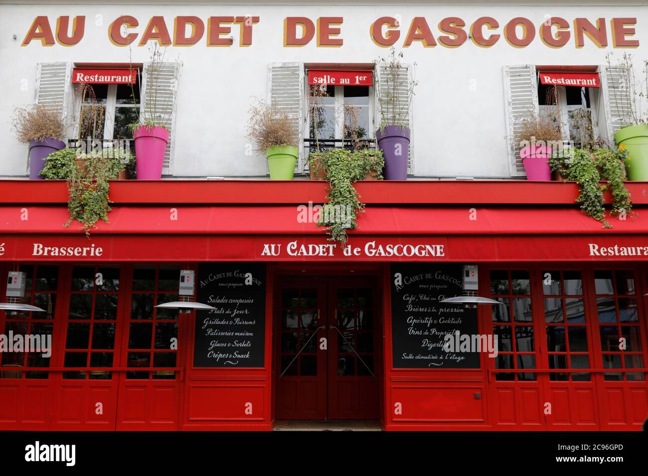 Restaurant in Montmartre, Paris, France. Stock Photo