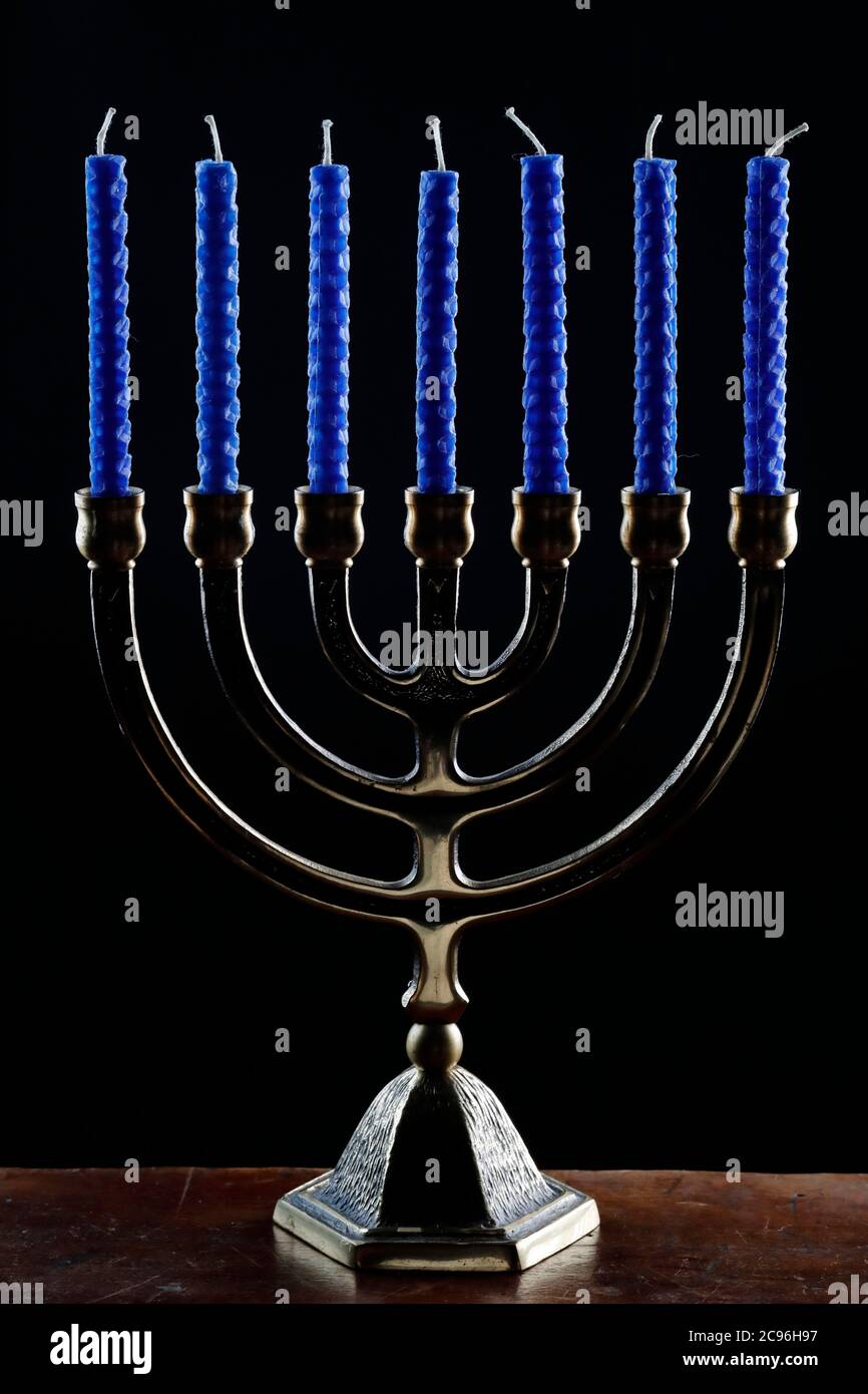 The menorah or sevenlamp Hebrew lampstand, symbol of Judaism since