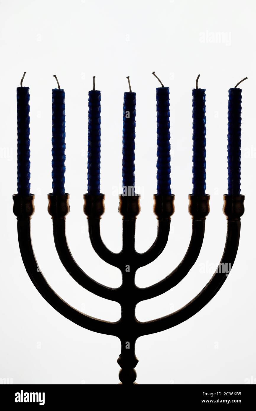 The menorah or sevenlamp Hebrew lampstand, symbol of Judaism since