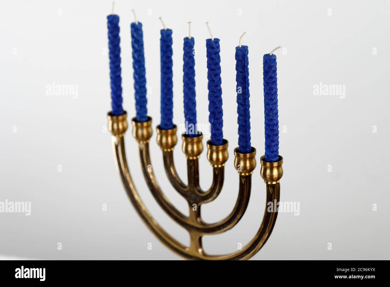 The menorah or seven-lamp Hebrew lampstand, symbol of Judaism since