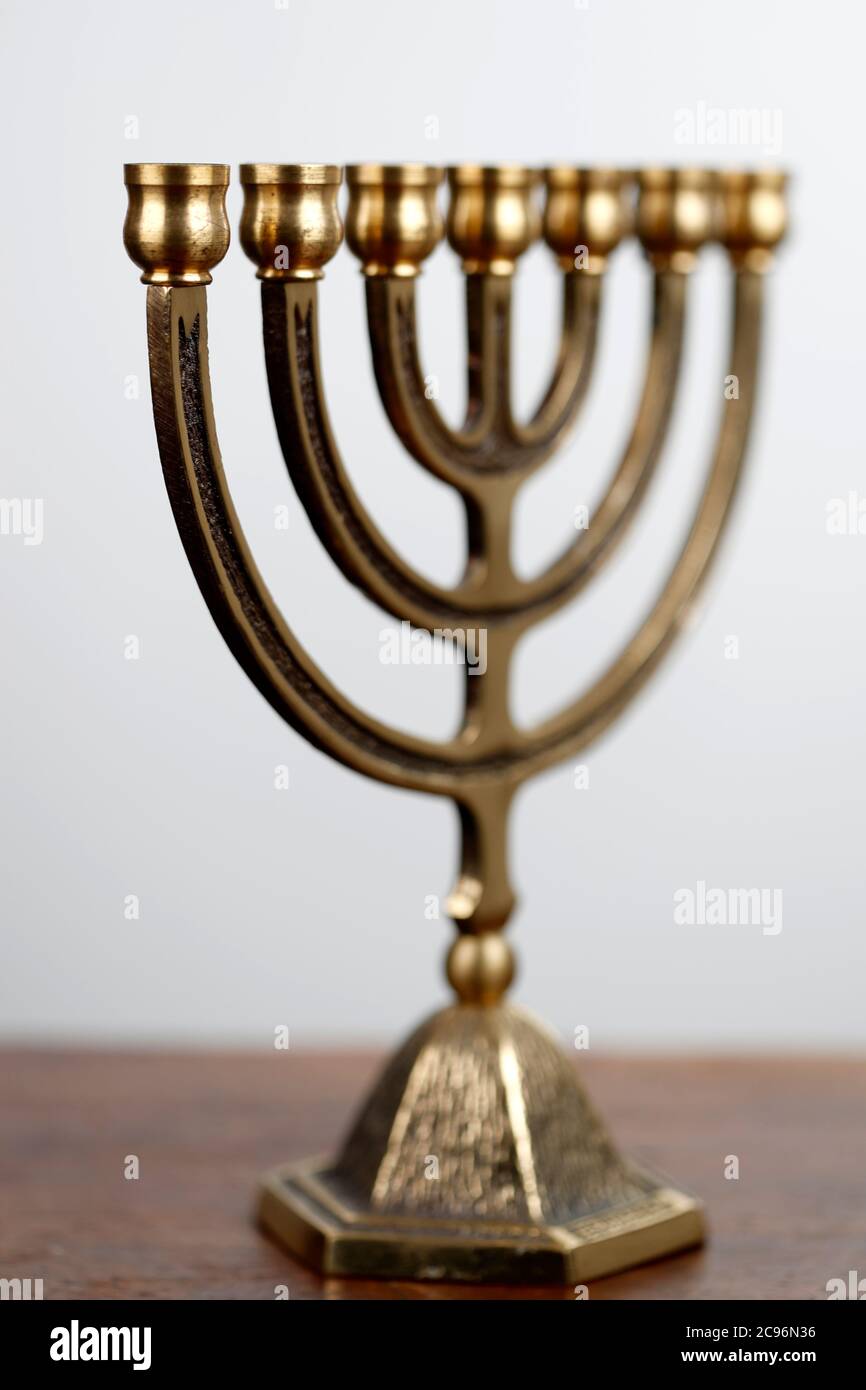 The menorah or seven-lamp Hebrew lampstand, symbol of Judaism since ancient  times. France Stock Photo - Alamy