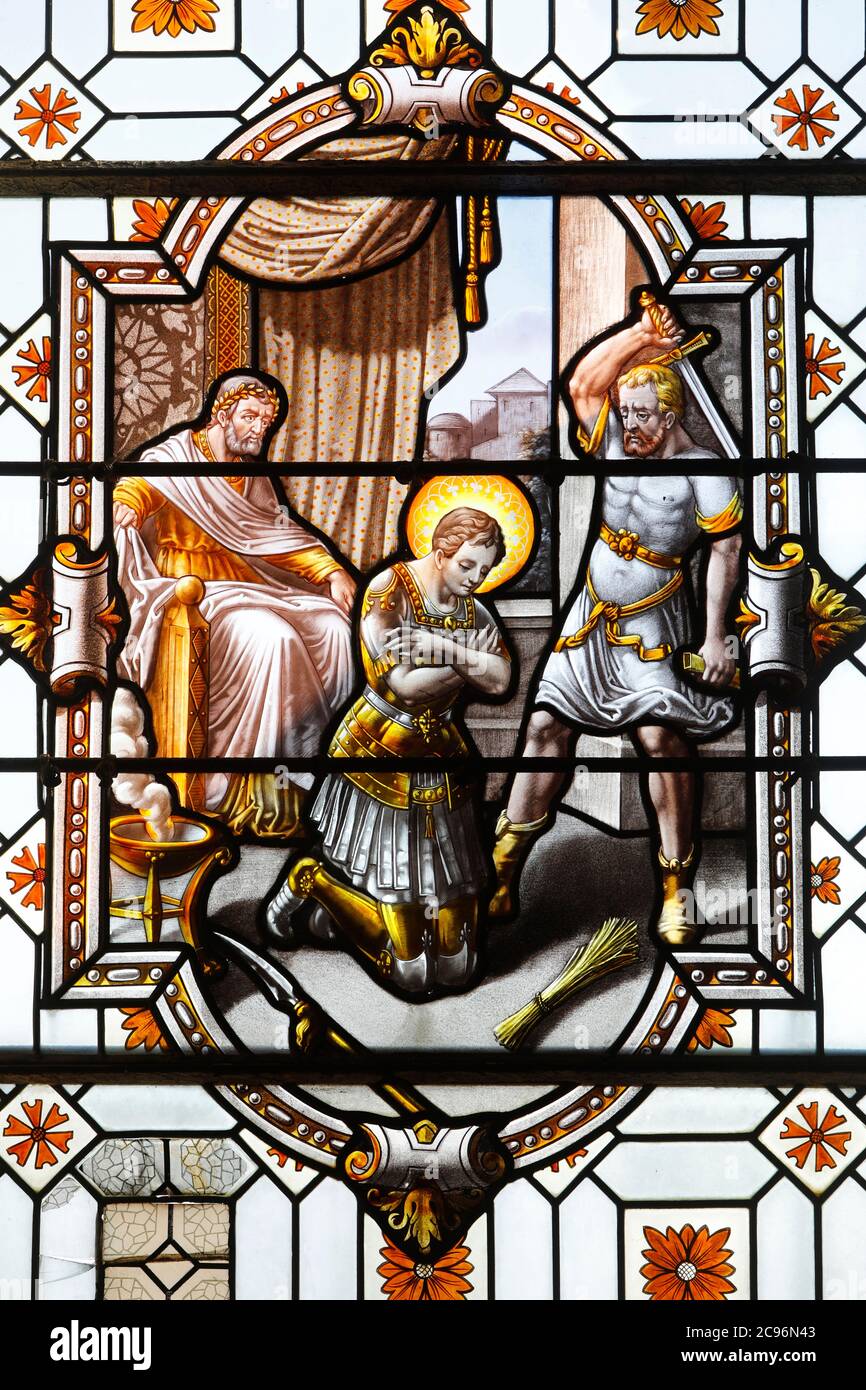 St George's church, Saint-Georges-du-Vi vre, Eure, France. Stained ...